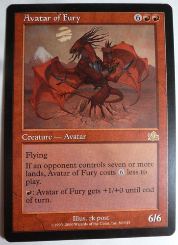 Magic The Gathering Avatar Of Fury Prophecy #82 LP/NM