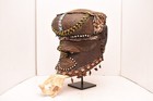 Antique Kuba Bwoom Mwaash Tribal Helmet Mask from the Drc Congo Vtg