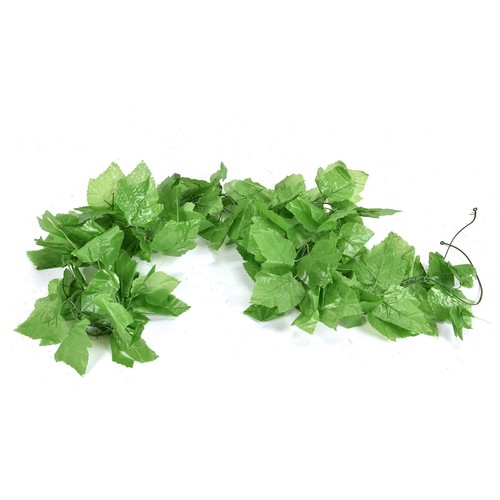 2pcs Simulation Grape Leaf Rattan Green Plant Ceiling Decoration Vine Hanging - Picture 2 of 12