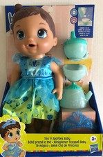 Hasbro Baby Alive Tea n Sparkles Brunette Baby Doll Color Change TEA SET