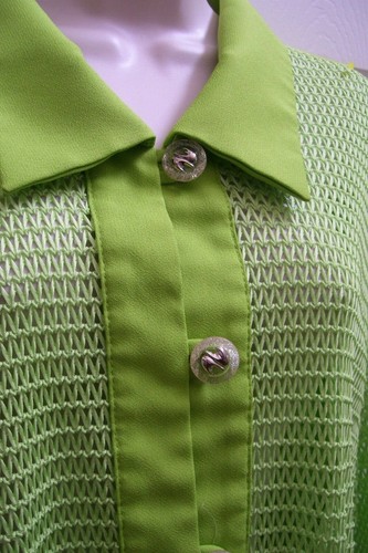 Nuevo traje de baño para mujer 3X Top camisa de malla verde lima - Imagen 9 de 12