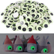 300Pcs Googly Wiggle Eyes Self Adhesive, Glowing in Dark Eyes for Crafts Sticker