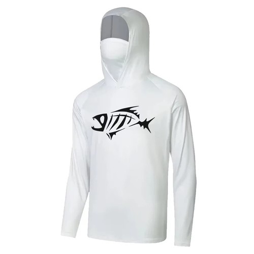 Fishing Hoodie Shirts with Mask UV Neck Gaiter Fishing Clothing Men'S Long Sleev - Picture 24 of 24