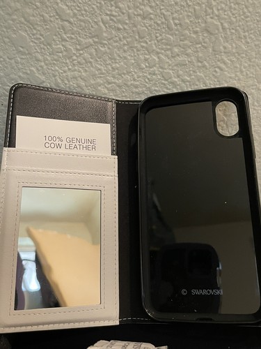 Swarovski IPhone X wallet case with one credit card pocket and mirror. - Picture 6 of 8