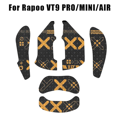 Mouse Grip Tape Sticker For Rapoo VT9 PRO MINI AIR Non Slip Suck Sweat Black