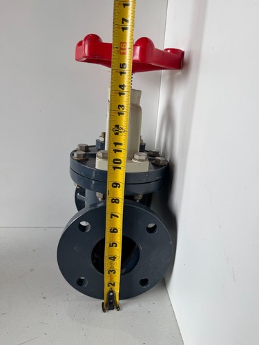 ASAHI VALVE , 3" FLANGE, 110# PSI Gate Valve, sched 80 PVC BODY, # ff58911 FKM - Picture 9 of 14