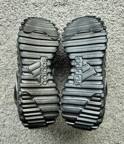 Adidas Kids Boys Girls Size 2 Kaptir 3S Lace Up Running Gym Sneakers Shoes Black - Picture 4 of 6