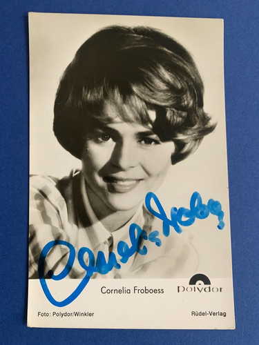 CORNELIA 'CONNY' FROEBESS  signed Autogrammkarte 9x14 autograph - Bild 1 von 2
