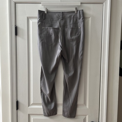 Brunello Cucinelli Woman’s Gray Silk Pants Size 42 US 6 Run Big $1.5K - Picture 5 of 10