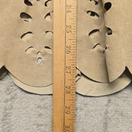 Lord and Taylor Jacket Womens Sz Small Beige Tan Suede Leather Laser Cutout - Picture 8 of 20