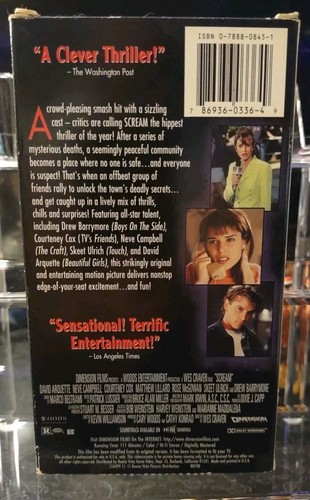 Scream (Wes Craven VHS Tape, 1997) Cult Classic Horror - Picture 2 of 5