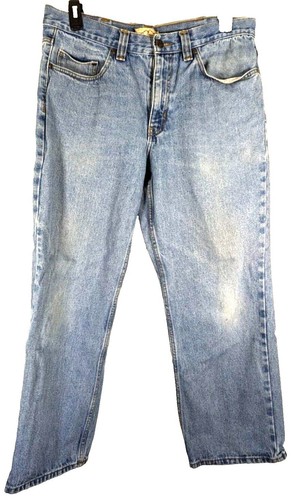 Jeans blu montagna relaxed fit 36x32 blu denim cotone abbigliamento casual - Foto 3 di 4