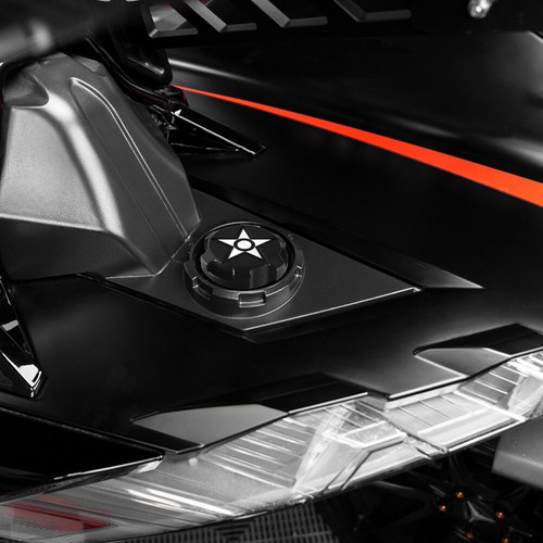 CNC Aluminum Fuel Gas Cap Lid Black Fit For 2015-2024 Polaris Slingshot 2521278 - Picture 5 of 7