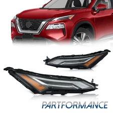 For 2021-2023 Nissan Rogue Full LED Headlight Lamp DRL Upper Left&Right Side Set