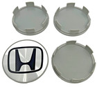 Set of 4PCS Honda Wheel Center Caps Silver Chrome Rim Logo Hubcaps 69mm/2.75"