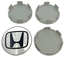 Set of 4PCS Honda Wheel Center Caps Silver Chrome Rim Logo Hubcaps 69mm/2.75"