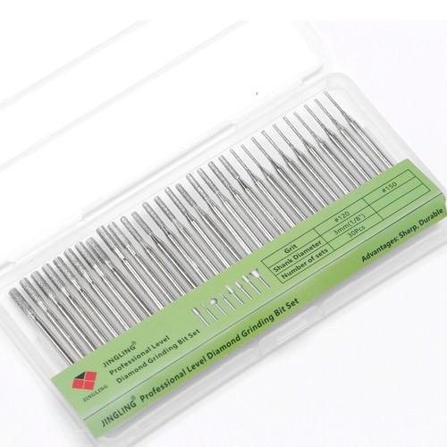 Kit de 30 brocas de diamante 1 2 3 mm para herramientas lapidarias Dremel para vidrio de roca - Imagen 10 de 22