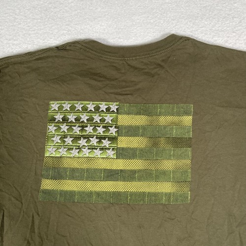 5.11 Tactical T-Shirt Herren Große L Kurzarm Grün Rundhals Baumwolle Freizeit - Bild 9 von 10