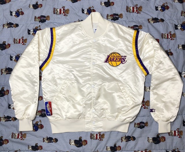 white lakers starter jacket