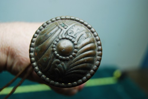 Hand Made Folk Art Twisted Burl Wood Brass Door Knob Cane Walking Stick signed - Picture 17 of 24