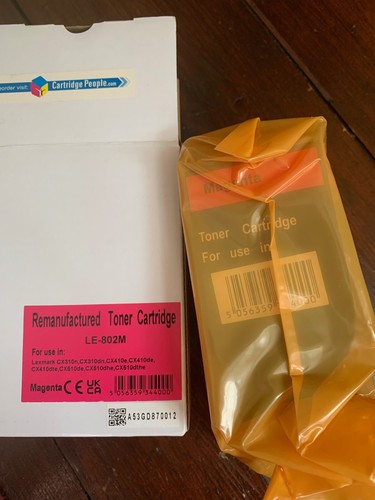 Lexmark 802M Magenta compatible Toner Cartridge. Unopened, unused. BARGAIN! - 第 2/3 張圖片