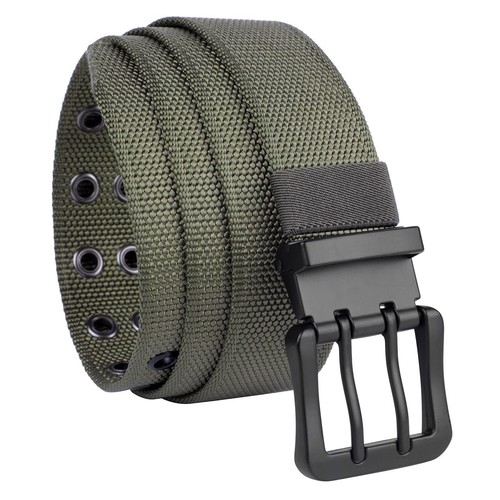 Nylon Military Tactical Belt Double Hole Grommet Webbing Waist Belt for & Men - Picture 6 of 9