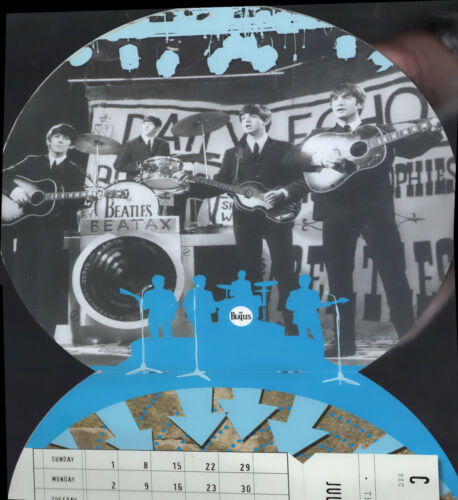 Calendario 2012 raro da collezione 2012 - aspetto speciale ""vinile"" dei Beatles * gratuito S&H - Foto 2 di 2