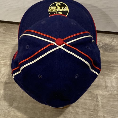 Philadelphia Phillies Hat Cap Mens 7 5/8 Fitted New Era Red & White Pinstripes - Picture 5 of 11