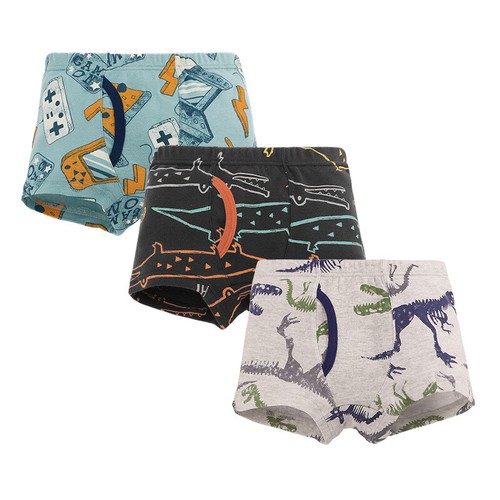 6-Pack Little Boys' 100% Cotton Brief Soft Dinosaur Truck Underwear Multipack - Picture 23 of 42