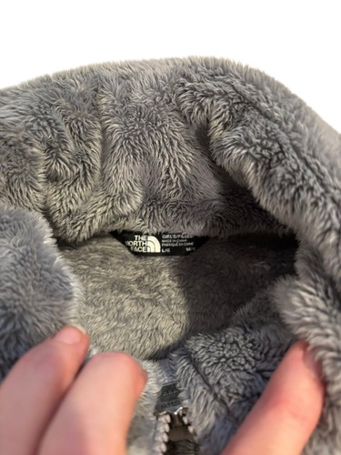 The North Face Osolita Jacket Girls L 14/16 Gray Fleece Full Zip Sweater Outdoor - Picture 2 of 12