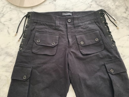 Men's Dolce & Gabbana Black Side Lace Bondage Buckle Zipper Pants IT46 VERY RARE - Picture 6 of 19