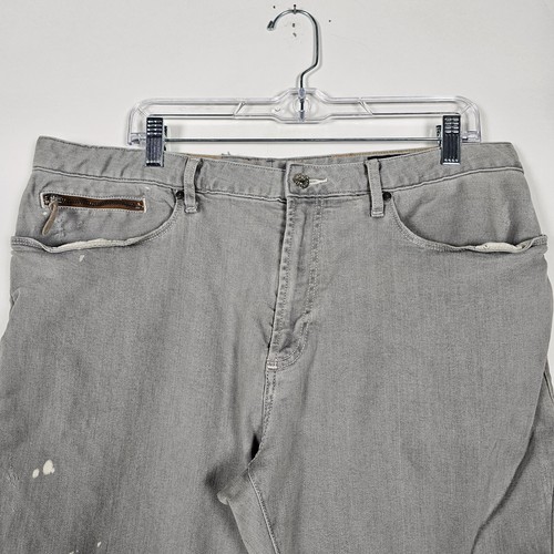 Armani Exchange J22 Tapered Distressed Mens Size 38 Gray Denim Jeans - Picture 3 of 11