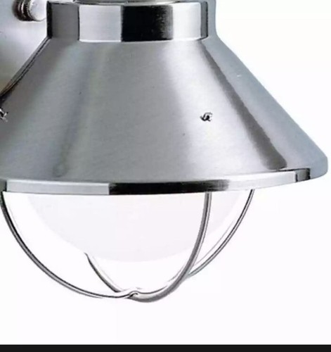 KICHLER Seaside 12 in. Outdoor Light Brushed Nickel Wall Mount Sconce 9022-NI - Picture 2 of 4