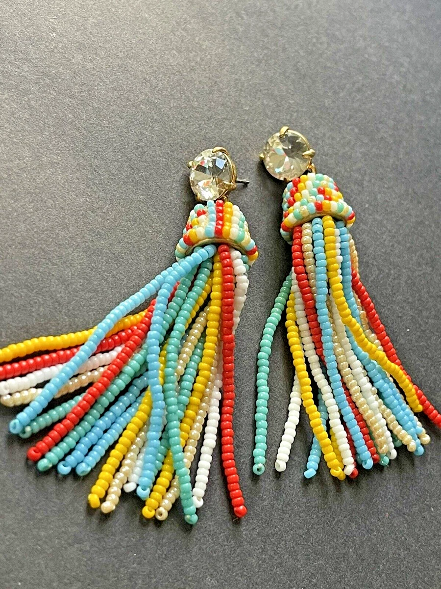 Seed bead tassel earrings online