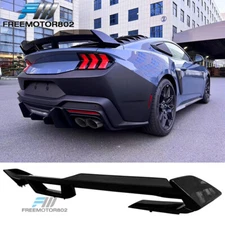 For 24-26 Mustang 7th Gen S650 Dark Horse Rear Spoiler W/Gurney Flap Gloss Black