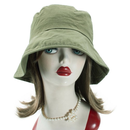 Solid Color Women Foldable Cloche 100% Cotton Bucket Casual Hat T377 - Picture 3 of 43
