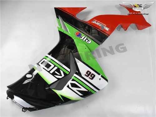 FU Injection Black Green Plastic Fairing Fit for Kawasaki 2006 2007 ZX10R h048 - Picture 7 of 12