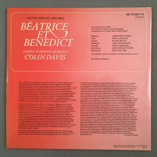 Z692 Berlioz Beatrice & Benedict Watts Davis 2LP DECCA KD 11 032/1-2 Stereo - Picture 4 of 4