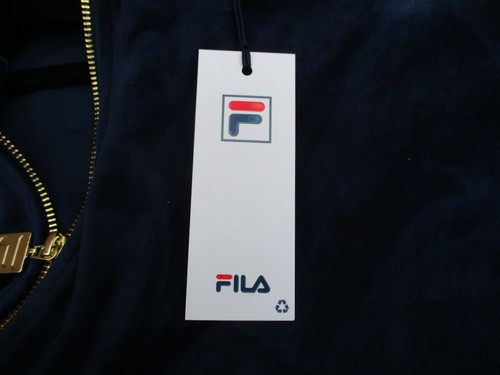 Fila Men's Merrick Jacket Velour Vintage Track, Navy With Gold Trim Large 44" Ch - Picture 7 of 10