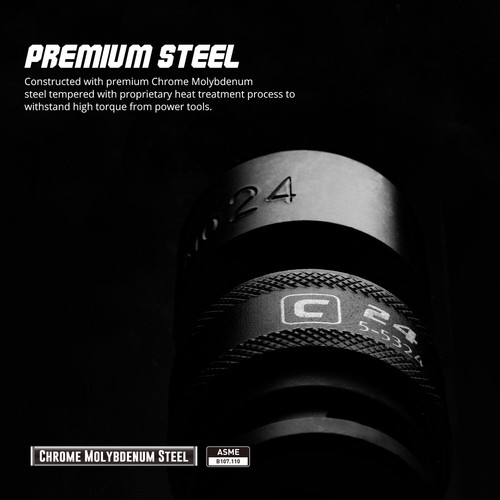 Capri Tools 3/8 in. Drive Universal Impact Socket Set, 3/8-3/4 in. SAE, 7-Piece - Picture 4 of 8