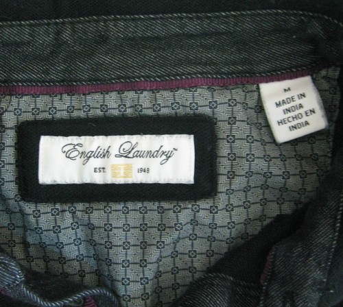 ENGLISH LAUNDRY Men's (Size Medium) Black Short Sleeve Polo Shirt Cotton Blend - Picture 3 of 4