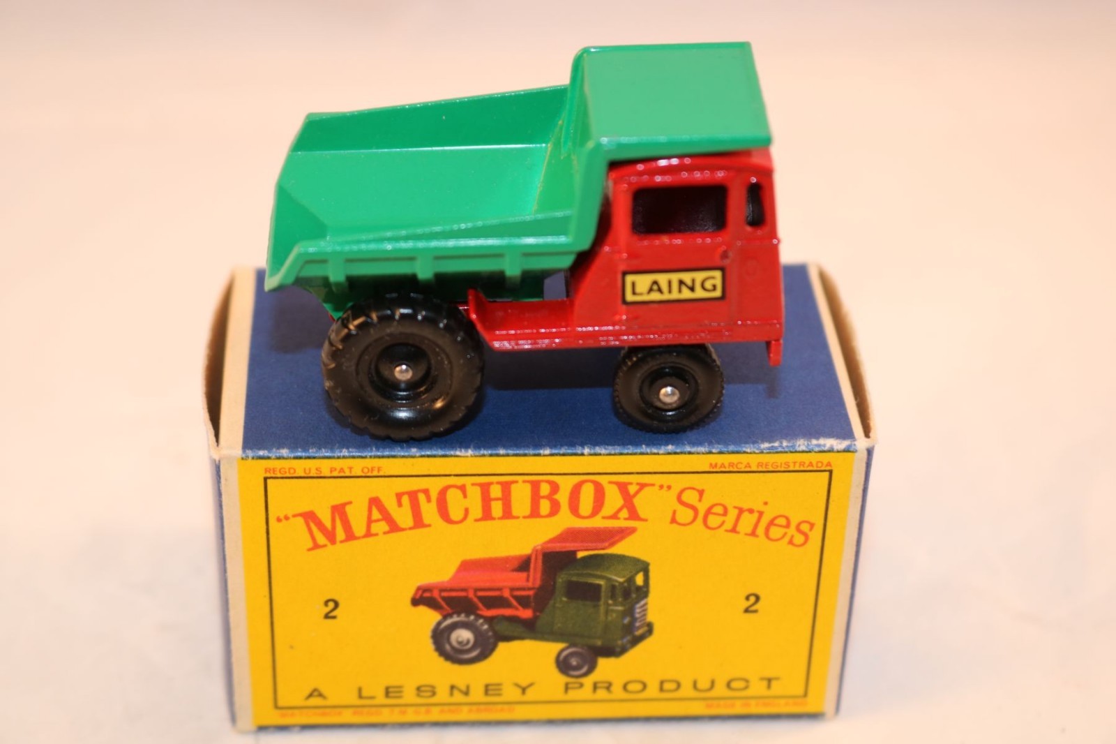 Matchbox Lesney 2 Muir Hill Dumper LAING perfect mint in box Matchbox Lesney 2 Muir Hill Dumper LAING perfect mint in box
