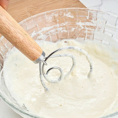 1-2Pcs Original Danish Dough Mixer Whisk Large Size Dutch Stainless Steel Mixer - Picture 6 of 14