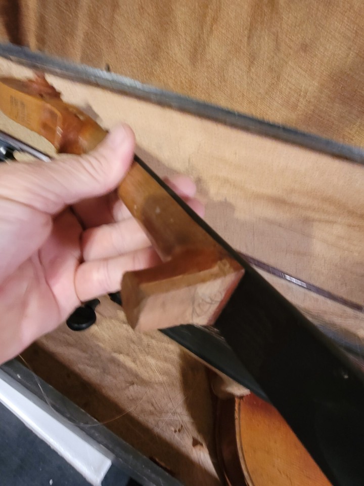 Antique German Stradivarius Labeled Violin in Case w/Bow "CONSERVATORY