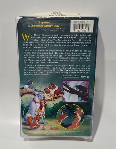 The Fox and the Hound (VHS, 1994) - Picture 2 of 6
