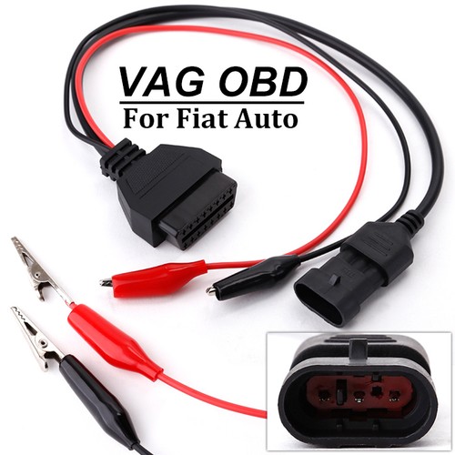 UK 3 Pin to 16 Pin OBD2 Diagnostic Adapter Connector Cable for Fiat Alfa Lancia
