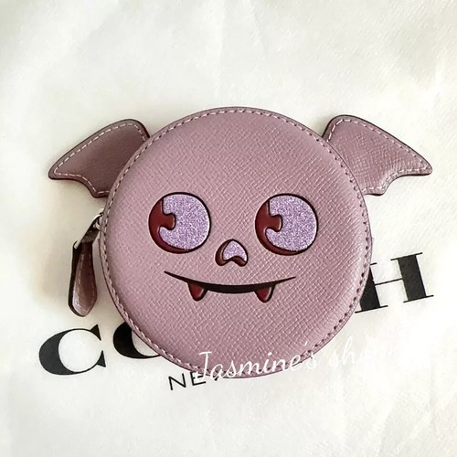 NWT Coach Coin Case With Halloween Bat/Skull/Cat/Graphic /pumpkin - Picture 10 of 24
