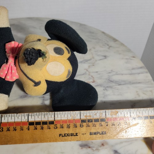 Mickey Mouse Stuffed Animal Plush Vintage 1960s Walt Disney World Disneyland 7" - Picture 10 of 12