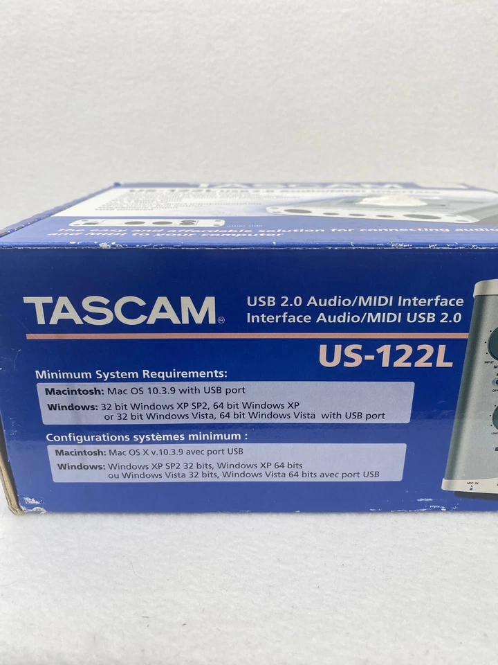 Tascam US-122L USB 2.0 Audio MIDI Interface Tested Hi-Z, XLR, TRS, RCA Inputs - Image 4 of 4