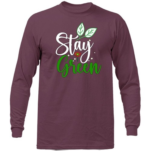 Earth Day Save The Earth Stay verde manga larga - Imagen 10 de 14